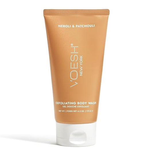 VOESH Sugar Scrub & Exfoliating Body Wash with Plant-Derived AHAs & Vegan Probiotics, K-Beauty Korean Skincare - Neroli & Patchouli
