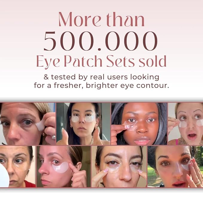 COCOBEAUTY InstaFirm Eye Patches – Under Eye Mask for Puffiness and Dark Circles – Topicals Eye Treatment for Women & Men – Eye Bags Solution – Hydrating Eye Masks for Health and Beauty (32 pairs)