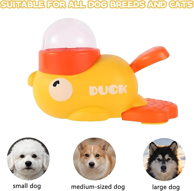 Interactive Duck Puzzle Treat Dispenser Anti-Bloat IQ Training Pet Toys | Slow Feeder Puzzle, Mental Stimulation & Anxiety Relief, Helps Reduce Vomiting and Overeating, Indoor Enrichment