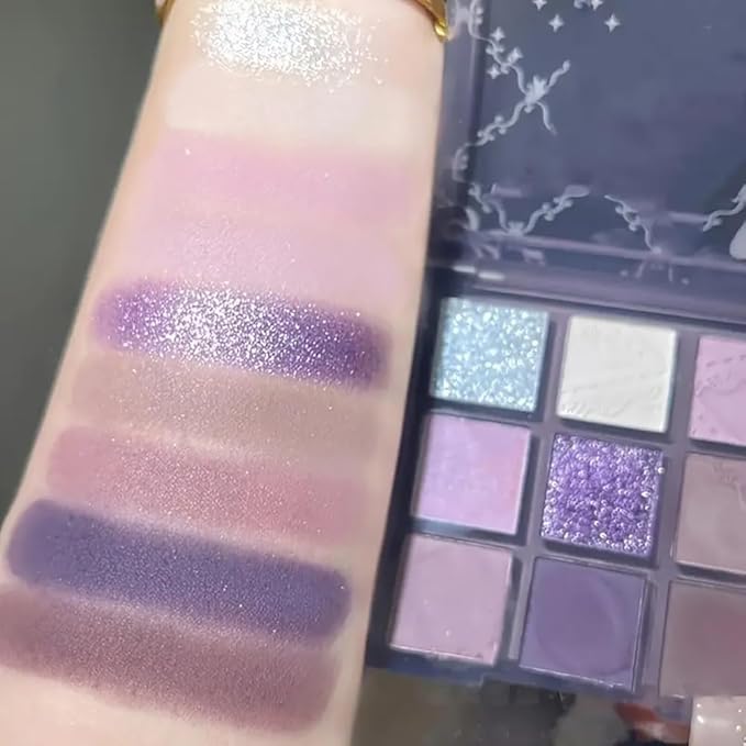 9 Colors Taupe Eyeshadow Palette Set - Mauve Purple Taupe Eye Shadow Palette Makeup for Older Women, Matte & Glitter Shimmer Natural Finish, Perfect for Mature Eyelids and Subtle, Elegant Looks
