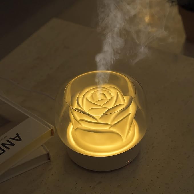 Diffusers for Essential Oils Large Room: SEVEYEE 500ml Aromatherapy Diffuser for Home Bedroom - Big Capacity Running 24 Hours Waterless Auto Off with 7 Colors Lights - White