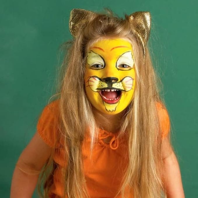 Go Ho Yellow Face Paint Stick,Cream Yellow Body Paint Washable Easily,Highly Pigmented,Smooth and Safe for Skin,Halloween Costumes Cosplay SFX Makeup