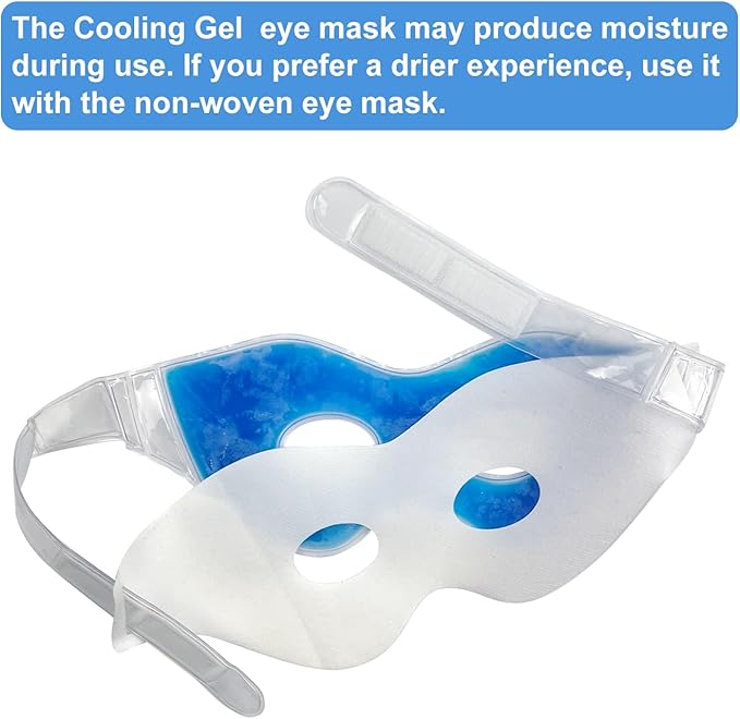Reusable Cooling Eye Mask for Puffiness & Swelling Migraines 2PCS Gel Frozen Eye Mask for Dark Circles Dry Eyes Hot Cold Compress Ice Pack for Headache Relief