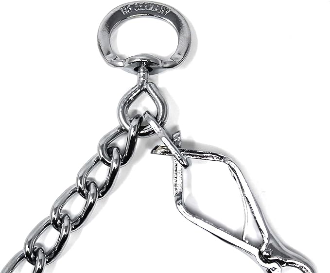 Herm Sprenger Chrome Plated Steel Training Prong Collar with Quick Release Snap for Dogs (25in (63cm) x 4mm) (Neck Size Up to 21 inches)