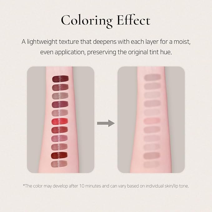 DINTO Blur-Glowy MINI Lip Tint (254 Anima Fortis) - Glossy Finish, Hydrating, Long Lasting, Lightweight Texture, Non-Sticky, Vegan & Cruelty-Free, Korean makeup (11 colors)