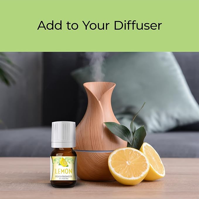 Good Essential Fruity Fruits Fragrance Oil Set Pack of 10 - 5ml Set - Strawberry, Apple, Watermelon, Pineapple, Cucumber Melon, Red Cherry, Mango, Peppermint, Lemon, & Orange - Candle Fragrance Oil