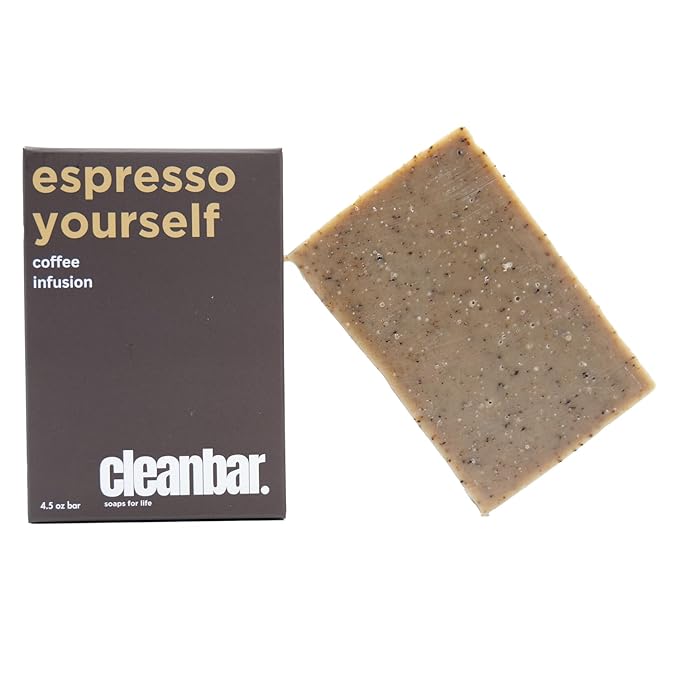 All-natural Bar Soap - Espresso Yourself - Coffee, Almond, Lavender, Peppermint, and Lemon Exfoliating Bar Soap, 4.5 oz