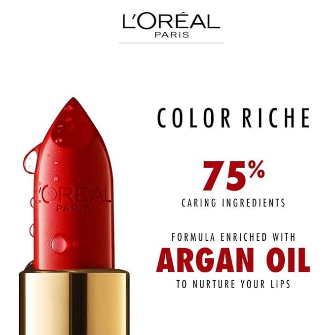 L'Oreal Paris Colour Riche Original Creamy, Hydrating Satin Lipstick with Argan Oil and Vitamin E, Berry Parisienne , 1 Count