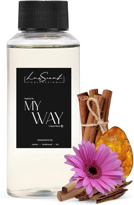 My Way Aroma Essential Oil 120ML - Hotel Scent Fragrances - Luxury Home & Office Aromatherapy Diffuser Oils - Waterless Oil - Luxury Hotel Diffuser Oil