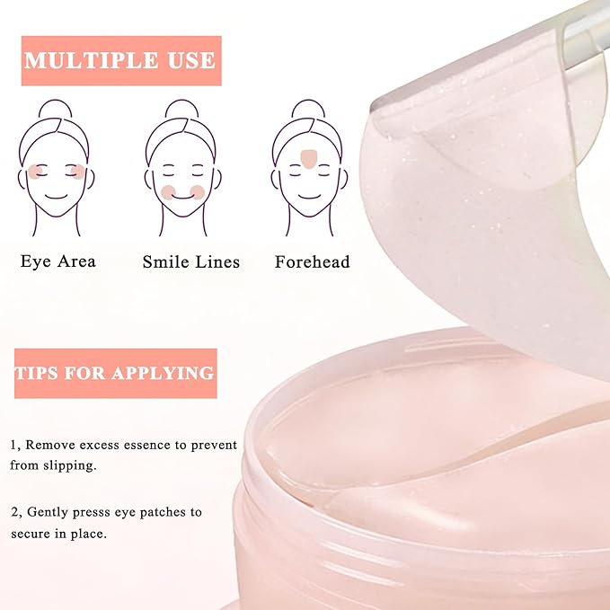 SHEEYOON Revive Under Eye Patch 30 Pairs, Ginseng Retinal Collagen Eye Mask for Puffy Eye Bags Dark Circles and Fine Lines Skin Firmer and Smoother