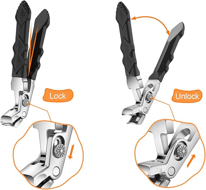 Long Handle Toe Nail Clippers for Seniors, Sharp Stainless Steel Heavy Duty Clippers for Thick Nails with Comfort Grip & Nail Catcher, Manicure Pedicure Tool for Elderly Men Women, 18-Month Warranty