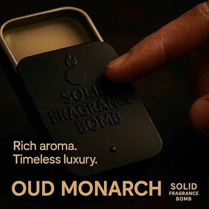 – Premium All-Natural Solid Cologne for Men & Women | Long-Lasting, TSA-Safe, Alcohol-Free, Halal, Handmade Travel Fragrance Balm (Oud Monarch)