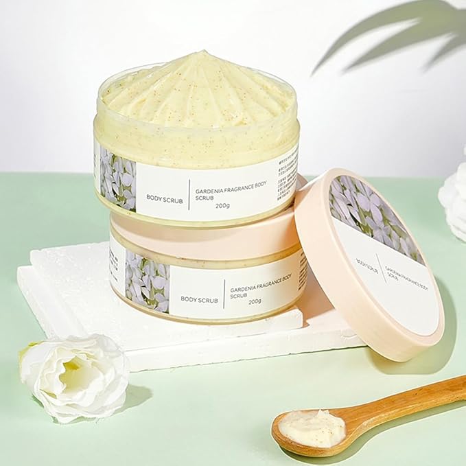Body Scrub - Exfoliates & Deeply Nourishes for Smooth, Radiant Skin (Gardenia)
