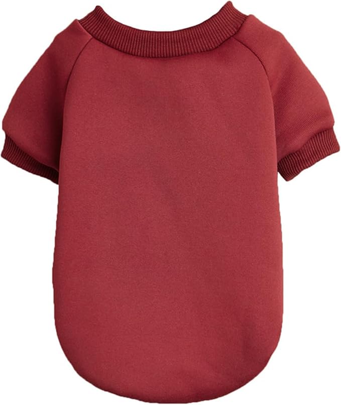 Soft Puppy Sweater for Small Dogs Winter Knit Pullover, Wine XL | Elastic Cuffs Pet Clothes, Holiday Party Matching, Fall Winter Daily Outfit, Soft Breathable Machine Washable Sweatshirt