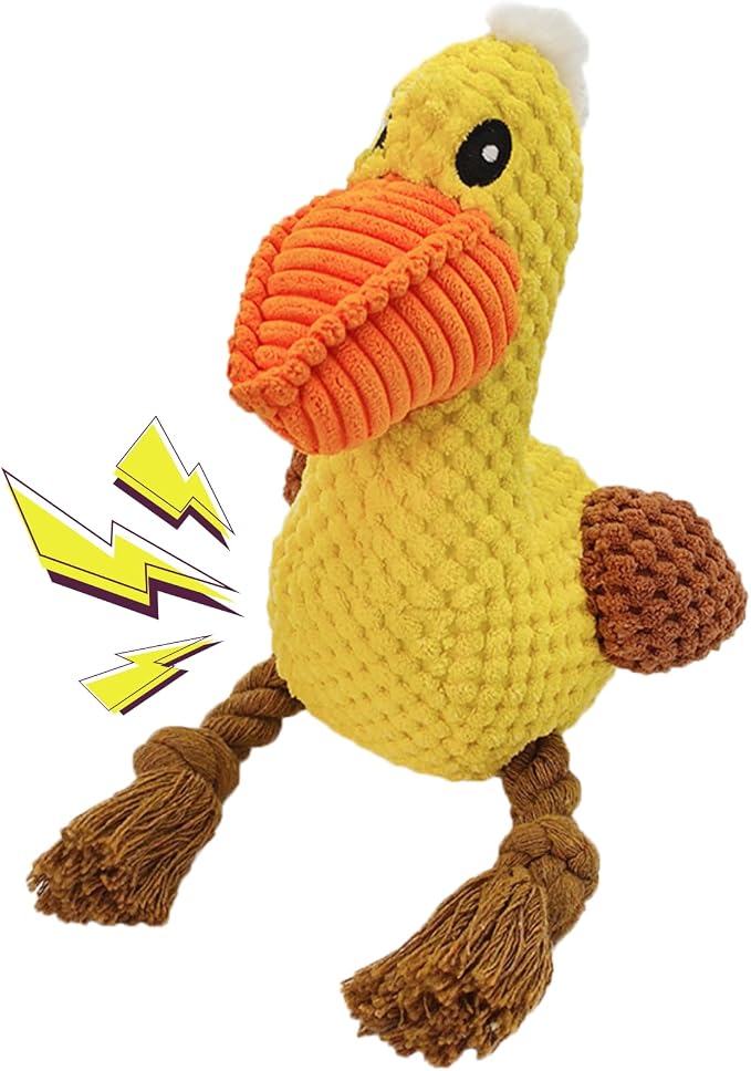 Squeaky Pelican Dog Toys, Plush Interactive Stuffed Toy for Dogs