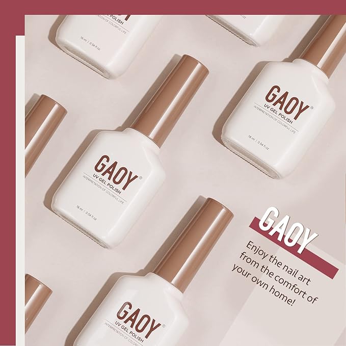 GAOY Jelly Nude Gel Nail Polish, 16ml Sheer Nautral Gel Polish, UV Light Cure for Nail Art DIY, Color 1305