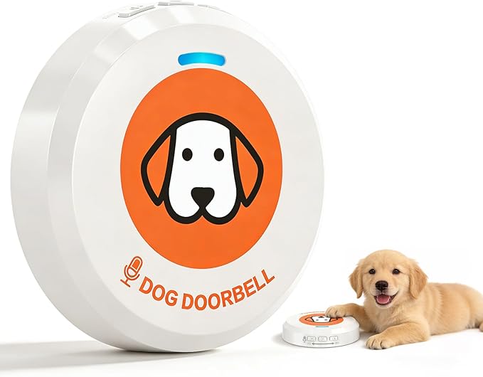 ChunHee Recordable Dog Doorbell – Train Your Dog with Your Own Voice, Puppy Potty Training Bell for Dogs to Go Outside, 5 Adjustable Volume Dog Button with Potty & Outside Sounds