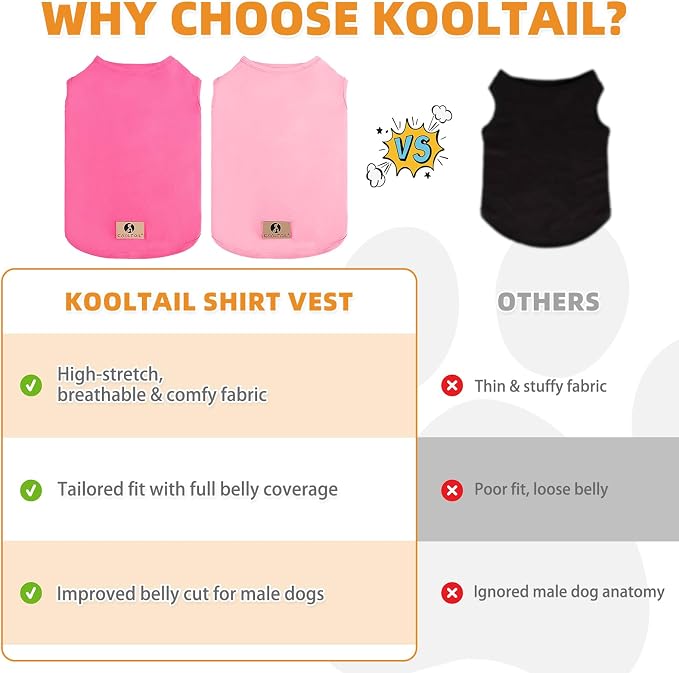 Girl Dog Clothes for Large Dogs, 2 Pack Cotton Summer Dog T Shirts UV Sun Protection for Outdoor Camping, Anti-Hair Loss & Breathable Sleeveless Pet Vest Tank Tops Apparel, Pink & Rose, XXXL