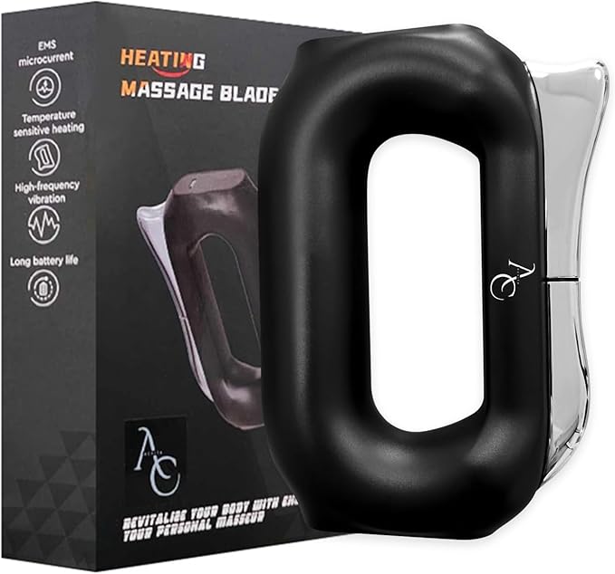 ACVITA Heated Fascia Knife, Electric Fascia Knife for Muscle Relaxation, Muscle Scraper Tool, Fascia Massager, Muscle Electric Massager, Gua Sha Tool (Black)