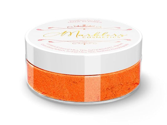 MARBLERS Fine Synthetic Mica Powder [Juicy Orange] 0.11oz (3g) | Highly Pigmented | Non-Toxic, Vegan, Cruelty-Free | Lip Gloss, Lipstick, Bath Bomb, Nail Polish, Nail Art | Party, Body, Face Makeup