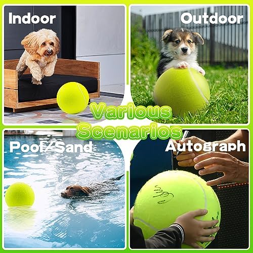 Banfeng Dog Tennis Ball, 9.5" Giant Sport Gift Toy Herding Ball for Dogs