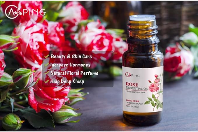 Rose & Gardenia Essential Oils - 100% Pure Organic Natural Plant Oils for Diffuser, Aroma, Spa, Massage, Yoga, Perfume, 2x10ML