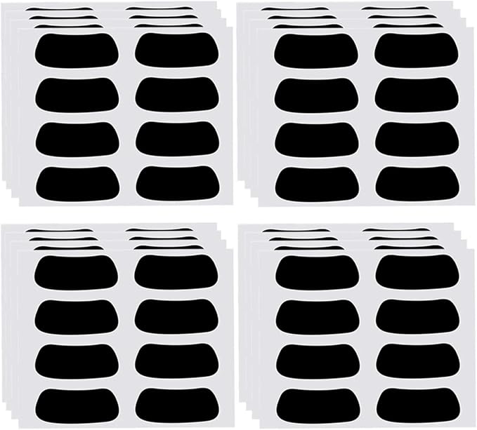 60 Pairs Eye Black Stickers for Kids Customizable Sports Face Eyeblack Sticker for Football Baseball Softball Sport Themed Party Birthday Party Supplies(Black)