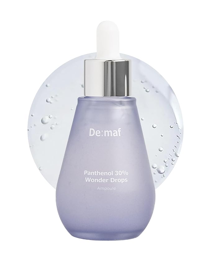 De:maf Panthenol 30% Wonder Drops Ampoule, Panthenol 30% and Evening Primrose Extract for Instant Calming, Suitable for All Sensitive Skin, Korean Skincare