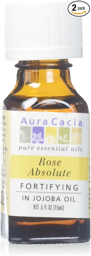 Aura Cacia Pure Aromatherapy, Rose Absolute, Fortifying, .5-Ounces (Pack of 2)