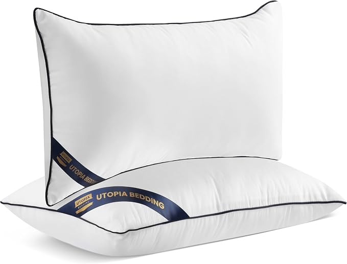 Utopia Bedding 12x20 Throw Pillow Inserts, Decorative Pillows, Pack of 2 | Piping Throw Pillows, Plush & Supportive, Aesthetic Cushion Sham Stuffer for Sofa, Office, Couch & Bed, Set of 2, White