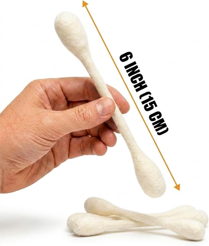 Glaciart One Swabs Cat Toys with Catnip - 6 Pk | Durable for Chew, Cute Cat Toys Interactive Kitty for Boredom, Exercise, & Play | Filled w/Organic Catnip for Anxiety & as Digestive Aid | Gift Idea