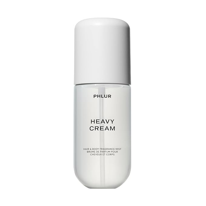 PHLUR Heavy Cream Body Mist, 3 Fl Oz – Hair and Body Perfume for Women, Gourmand Vanilla Body Spray with Marshmallow, Coconut Cream & Citrus Fragrance