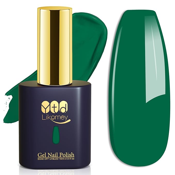 YTD Likomey Bright Green Gel Nail Polish,15ml Salon Home DIY Nail Art Manicure and Pedicure Fall Winter Soak Off UV Color Varnish,CS360