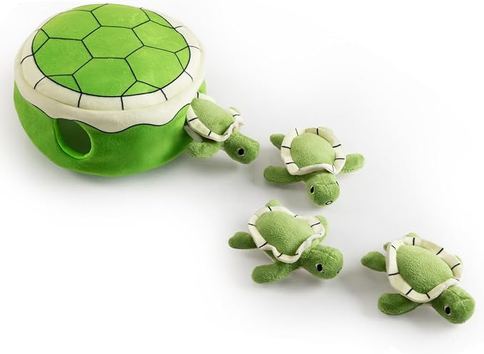 Hollypet Squeaky Hide and Seek Dog Toys for Small and Medium Dogs, Turtle