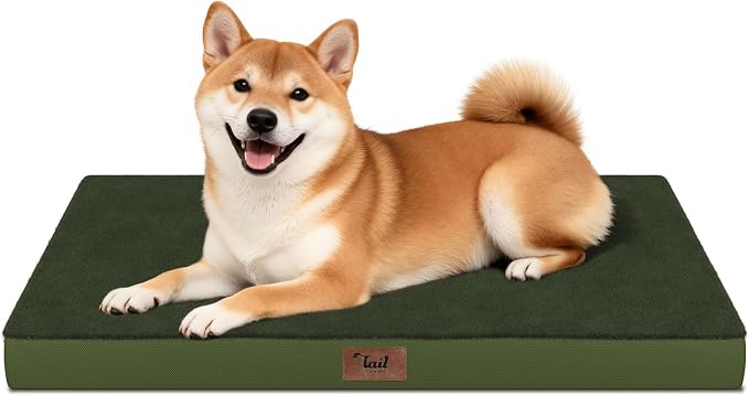 Outdoor Waterproof Orthopedic Dog Bed for Medium Size Dogs | Egg Crate Foam for Joint Support, Fits 36x23 Crates, TPU Waterproof Layer, Machine Washable 1680D Oxford Cover, Up to 50 lbs