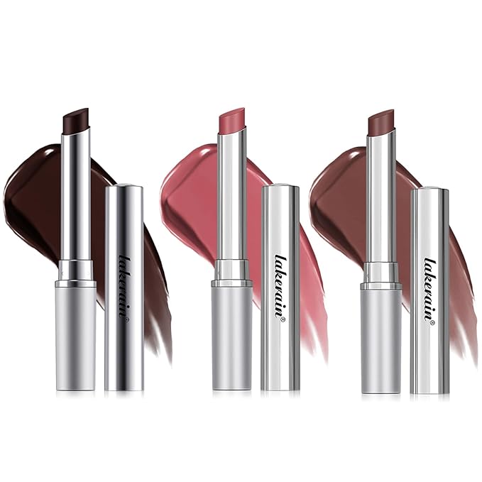 3PCS Honey Lipstick Tinted Lip Balm - Sheer Hydrating Lipstick for All Skin Tones - Moisturizing Lip Color, Nourishing Lip Balm with a Hint of Natural Black Cherry Tint (Black & Nude & Pink)