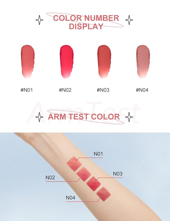 INTO YOU Matte Lipstick, Super Stay Soft Clay Mousse Lip Mud, Dual-Use For Lips And Cheeks, Pink Long Lasting Waterproof Lip Stain