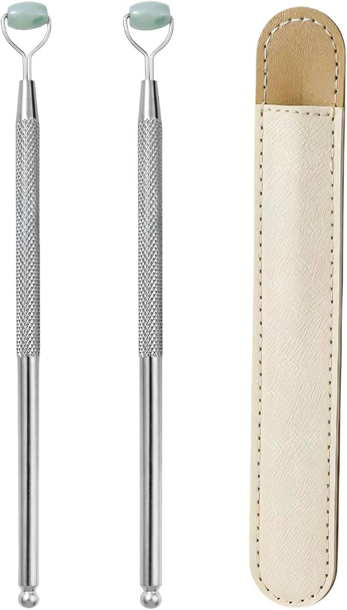 Metal Eyelid Massage Wand for Dry Eyes,Eyelid Roller for Chalazion,Stye & MGD Relief,Improves Meibum Flow & Unclogs Oil Glands,Gentle Meibomian Gland Expression for Blocked Eyelid Glands (mini)