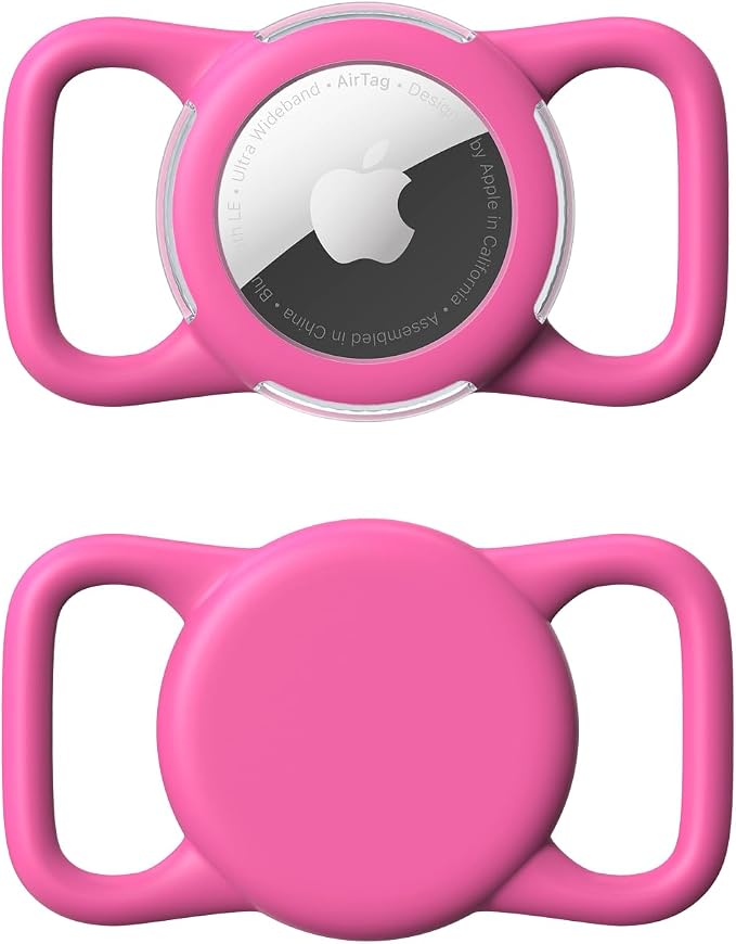 Waterproof AirTag Holder for Dog Collar, Soft Slide-On Dog AirTag Holder | Full-Body Protection, No-Dangle Fit, Ultra-Durable, Lightweight, Tool-Free Installation, Clear Cover, Fits Dog & Cat Collars