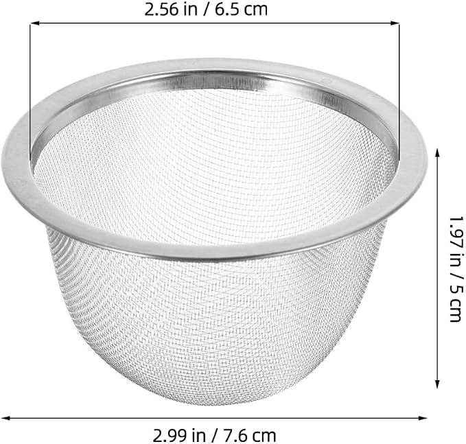 YARNOW 8 Pcs Stainless Steel Tea Infuser Basket, Suitable for 2.5-Inch Teapots, Teapot Mesh Strainer Insert for Loose Leaf Tea and Coffee Brewing