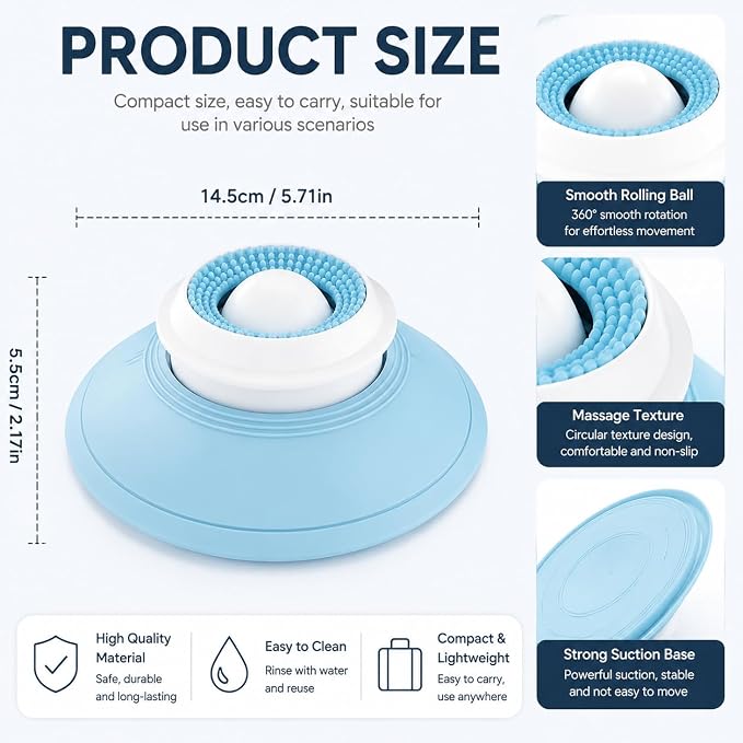 Non-Spill Dog Lick Bowl Slow Feeder with Rolling Ball for Liquid Treats