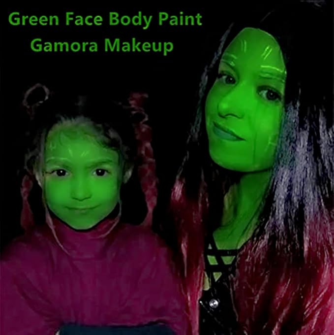 Go Ho Green Face Paint,Waterproof Oil Based Cream Face Body Paint Stick for Halloween Cosplay SFX Hulk Witch Gamora Green Costume Makeup