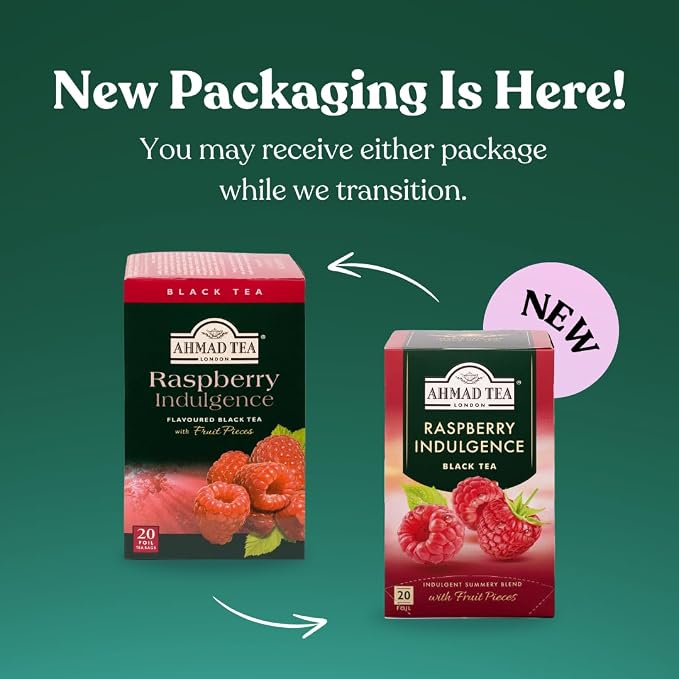 English Teas, "Raspberry Indulgence Black Tea" - Tagged and Aluminium Foil En...