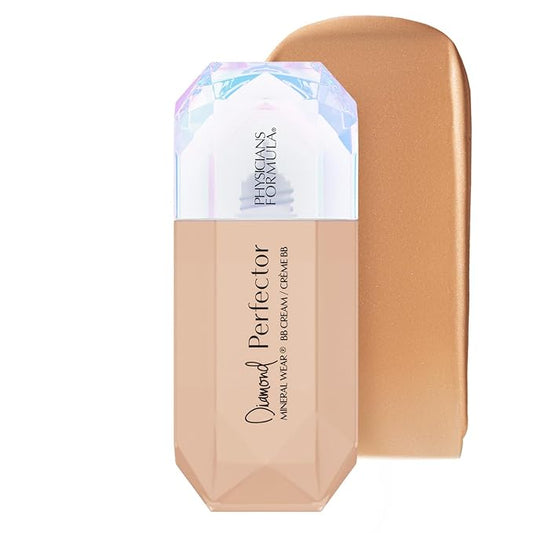 Physicians Formula Mineral Wear®Diamond Perfector BB Cream, 10 in 1 Skin Perfecting Beauty Balm, Lightweight & Luminous Finish - Tan to Deep