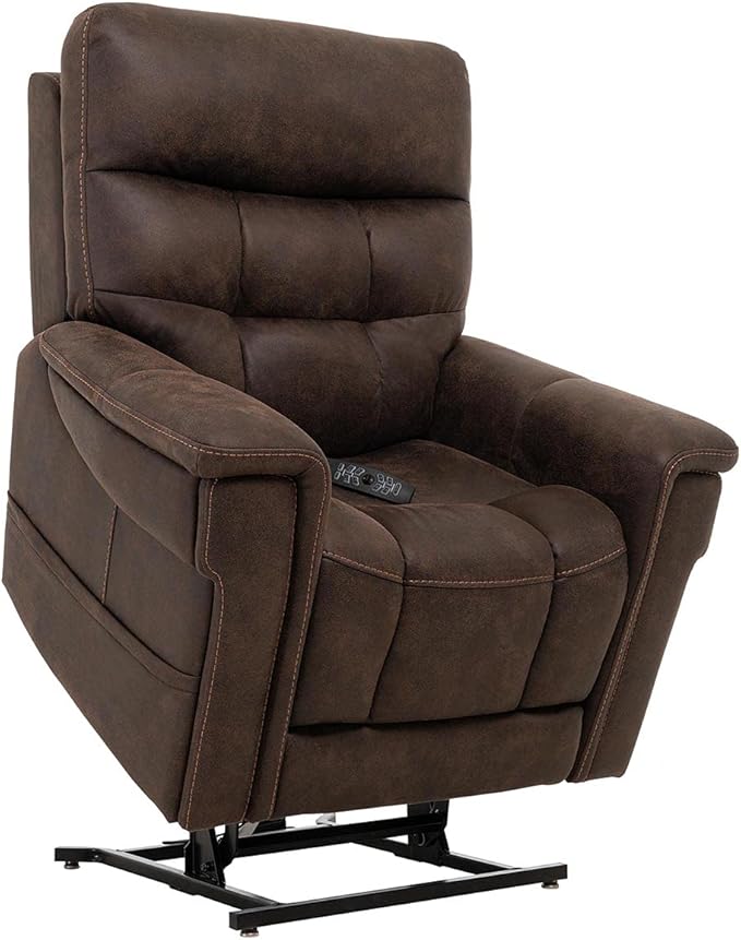 VivaLift! Radiance Power Recliner Lift Chair by PrideMobility, with 3 Heat Pads Heat System (Canyon Walnut, Large-Tall with Curbside Delivery)