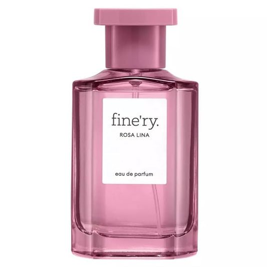 Fine'ry Lychee Rose Perfume for Women - Rosa Lina - Juicy, Sugared Floral, Romantic Skin Scent & Cashmere Musk - Full Size, Long-Lasting Hair & Body Cologne Parfum Fragrance for Girls (60mL)