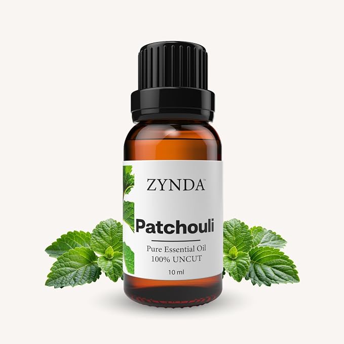Patchouli Essential Oil – 100% Pure & Natural Patchouli Oil for Skin, Body & Diffuser | Lab Tested Organic Aroma for Relaxation, Perfume & Aromatherapy Use – 10ml