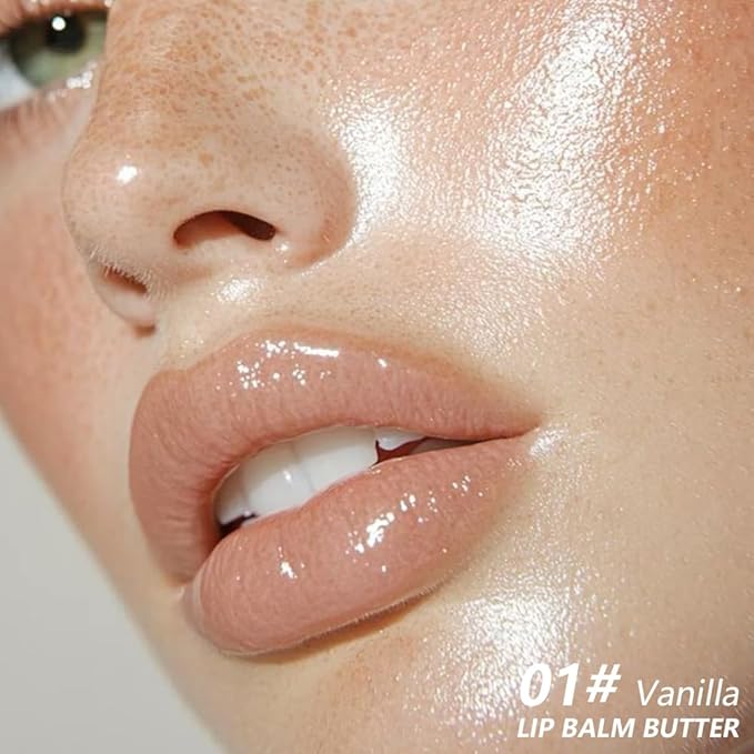 2Pcs Summer Butter Lip Balm Lip Gloss, Ultra-Hydrating Natural Vegan Lip Balm, Sheer-Tinted Shine & Hydration, Soothes & Softens Dry Lips Skincare, Bálsamo labial hidratante (#1+2#)