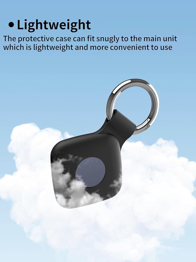 Case for UGREEN Tracker Tags, Shockproof Silicone Cover. | Shockproof & anti - slip, protects against scratches. Precise cutouts ensure full functionality. Black+White+Pink+Purple.