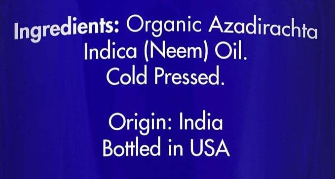 Organic, Neem Oil, for Plants, Skin, Hair, Dogs – 100% Pure, Neem Oil, by Zongle Therapeutics, 4 OZ